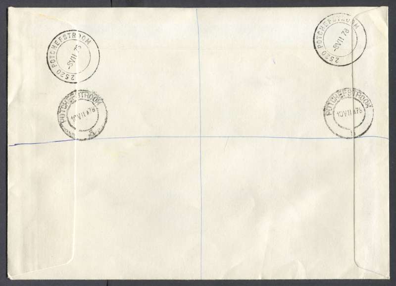 RSA - Registered Cover with Cinderella Miniature Sheet Posted at the Exhibition - Potchefstroom