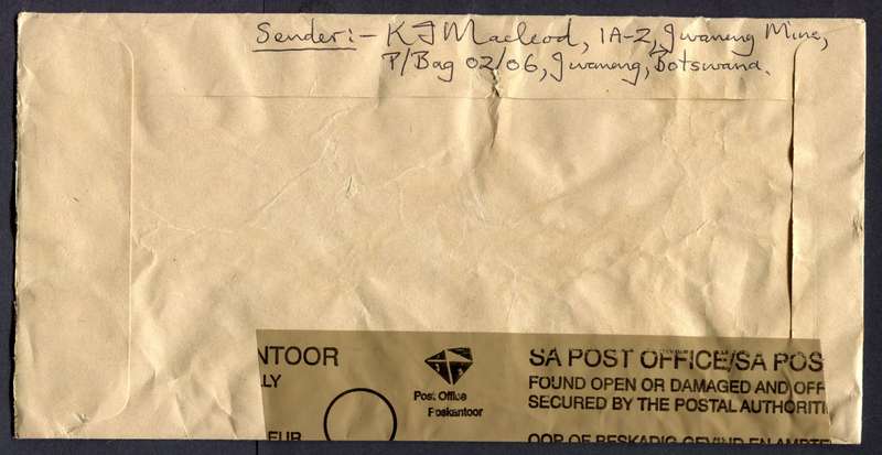 Botswana - "Maxi" Size Cover "Found Open And Sealed By The Post Office"