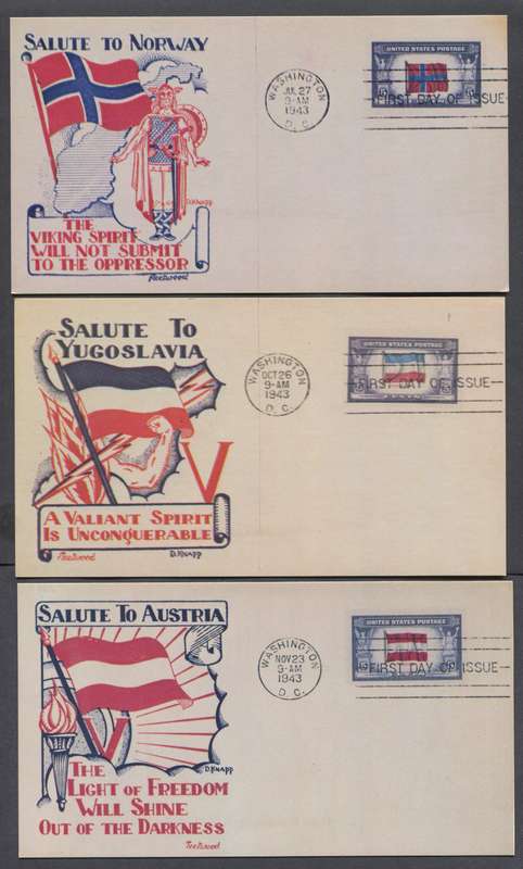 USA - 13 Facsimile Cards