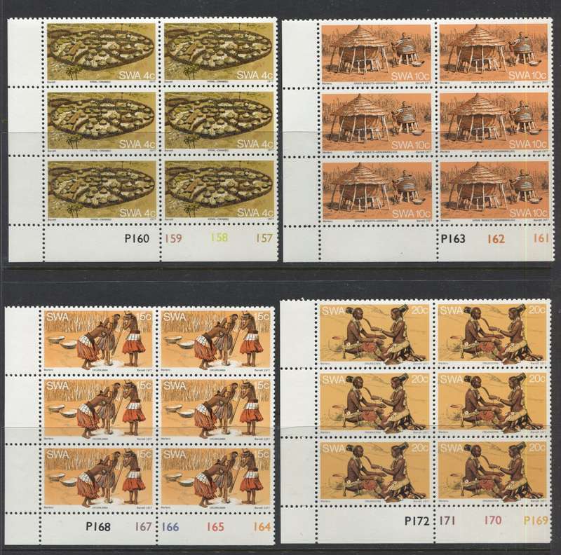 SWA - Set Of 4 Control Blocks Of 6 - 1977 - MNH