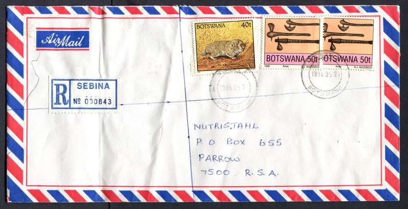 Botswana - "Maxi" Size Registered Cover