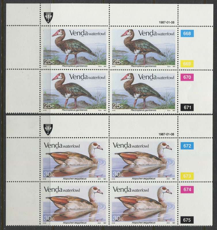 Venda - Set Of 4 Control Blocks Of 4 - 1987 - MNH