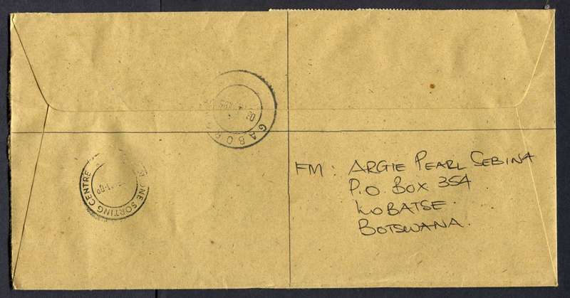 Botswana - "Maxi" Size Registered Cover