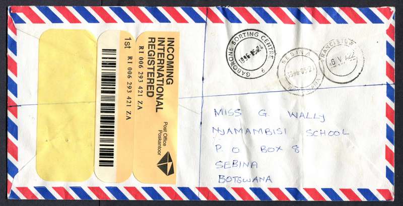 Botswana - "Maxi" Size Registered Cover