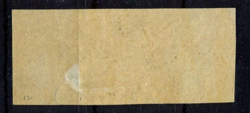 BSCA - 1/- Imperforated Pair - Tear and paper fin in Second stamp from the Margin - 1898 - MM