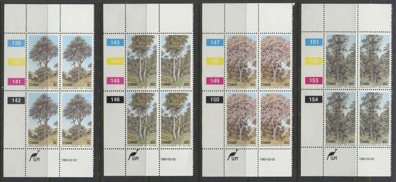 Ciskei - Set Of 4 Control Blocks Of 4 - 1983 - MNH