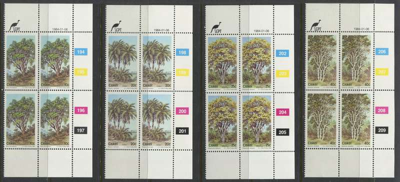 Ciskei - Set Of 4 Control Blocks Of 4 - 1984 - MNH
