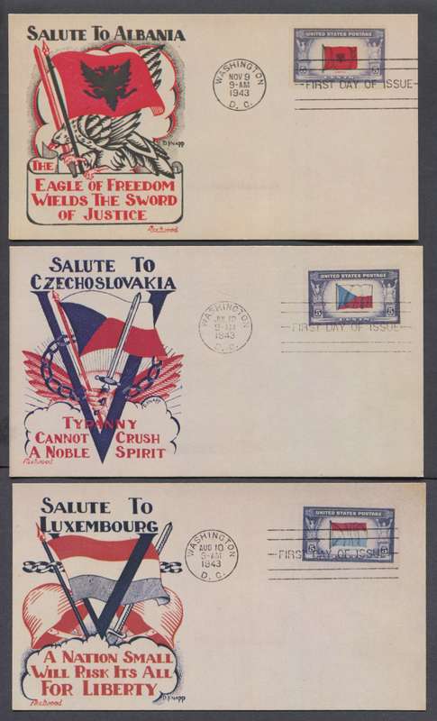 USA - 13 Facsimile Cards