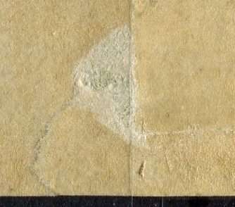 BSCA - 1/- Imperforated Pair - Tear and paper fin in Second stamp from the Margin - 1898 - MM