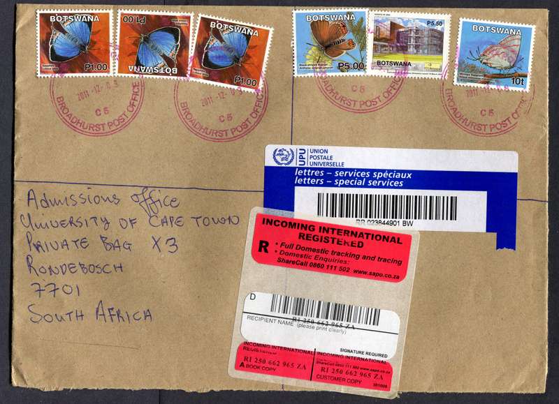 Botswana - B5 Size Registered Cover