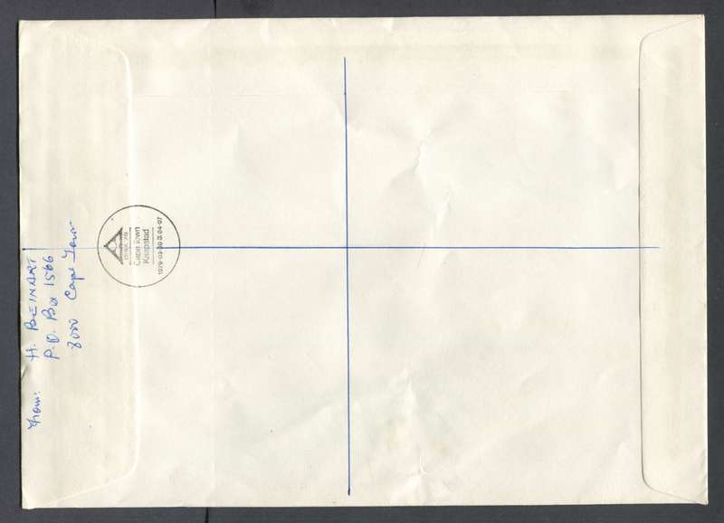 RSA - Registered Cover with Cinderella Miniature Sheet Posted at the Exhibition - Cape Town