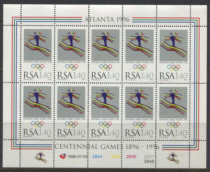 RSA - Sheet of 10 - 1996 - MNH