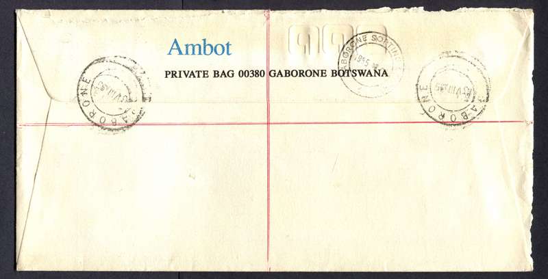 Botswana - "Maxi" Size Registered Cover