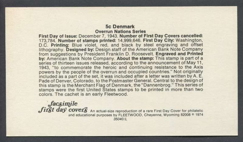 USA - 13 Facsimile Cards