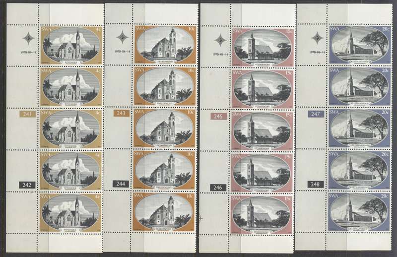 SWA - Set of 4 Control Strips Of 5 - 1978 - MNH