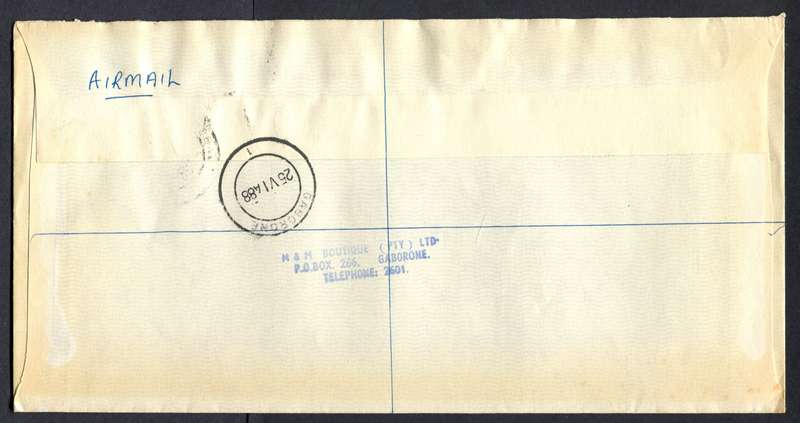 Botswana - "Maxi" Size Registered Cover