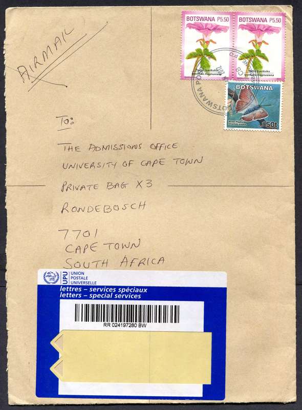 Botswana - B5 Size Registered Cover