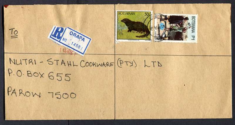 Botswana - "Maxi" Size Registered Cover