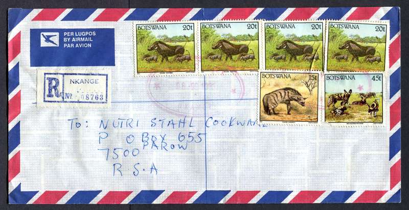 Botswana - "Maxi" Size Registered Cover