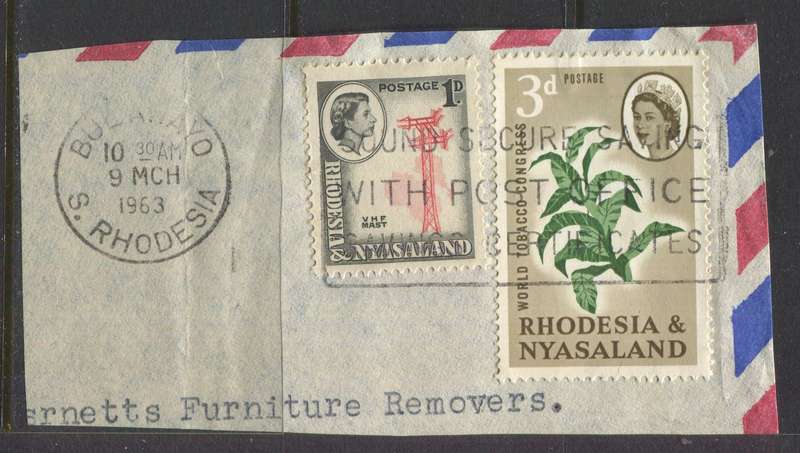 Rhodesia and Nyasaland - Used On Piece