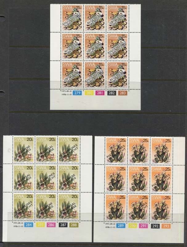 SWA - Set of 6 Control Blocks Of 9 - 1978 - MNH