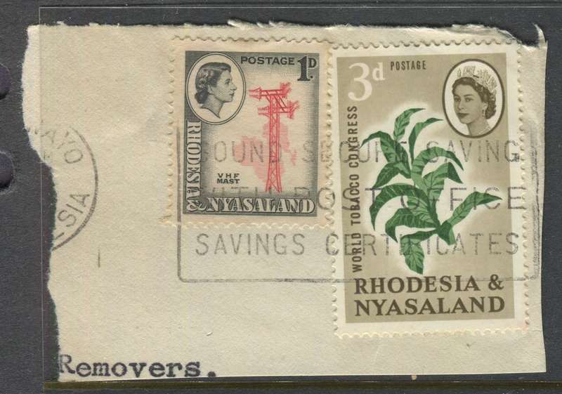 Rhodesia and Nyasaland - Used On Piece