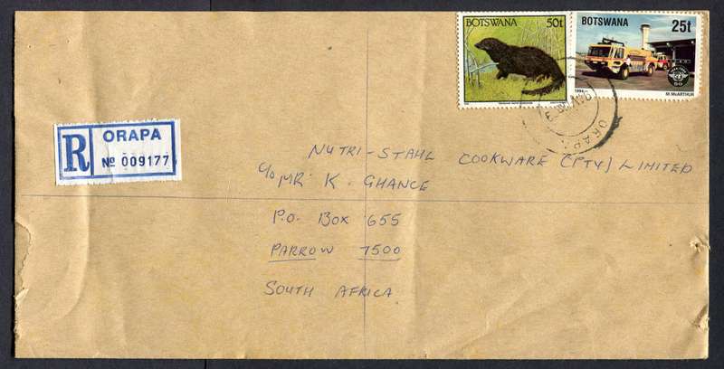 Botswana - "Maxi" Size Registered Cover