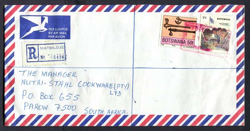 Botswana - "Maxi" Size Registered Cover