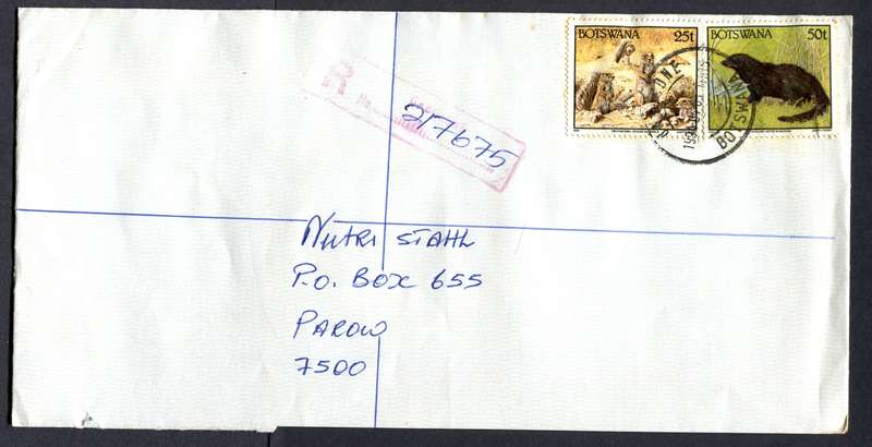 Botswana - "Maxi" Size Registered Cover