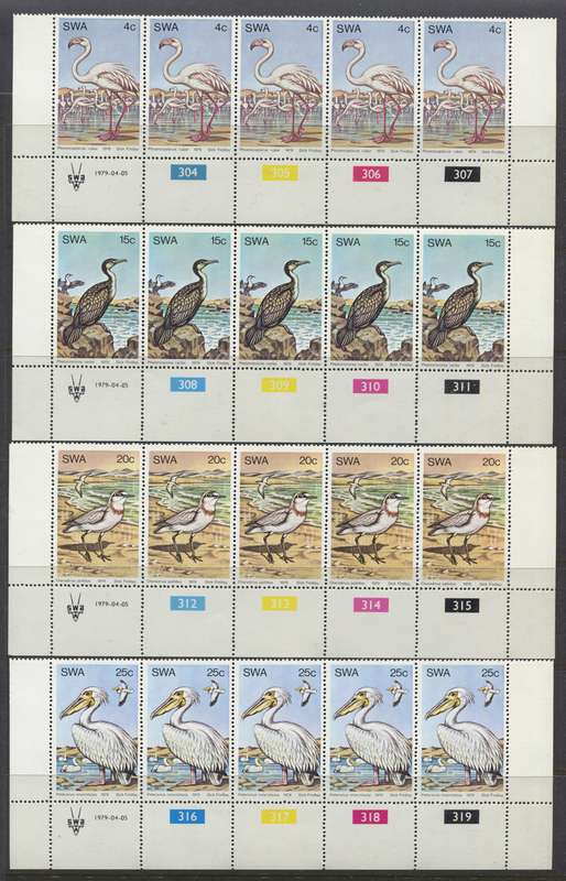SWA - Set of 4 Control Strips Of 5 - 1979 - MNH