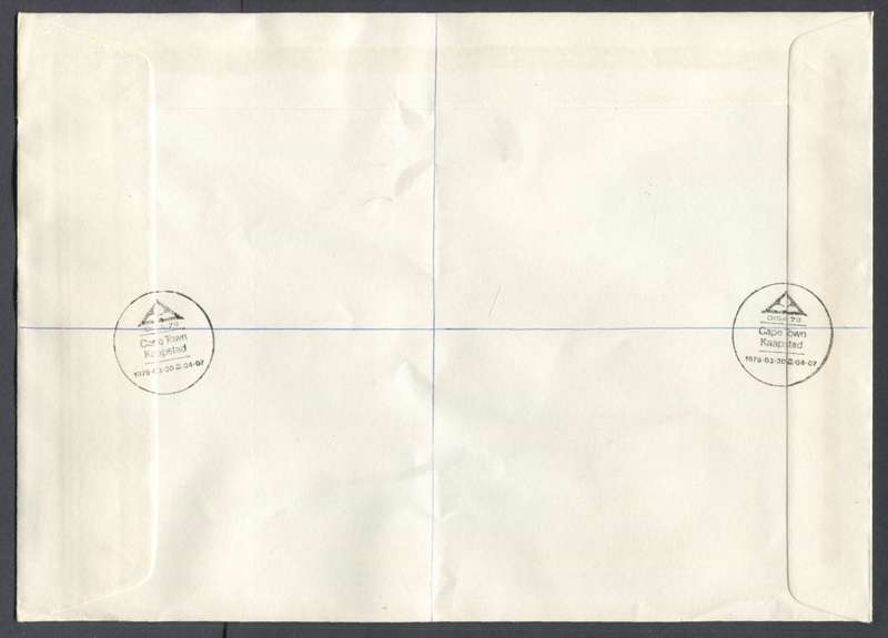 RSA - Registered Cover with Cinderella Miniature Sheet Posted at the Exhibition - Cape Town