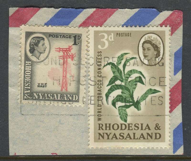 Rhodesia and Nyasaland - Used On Piece