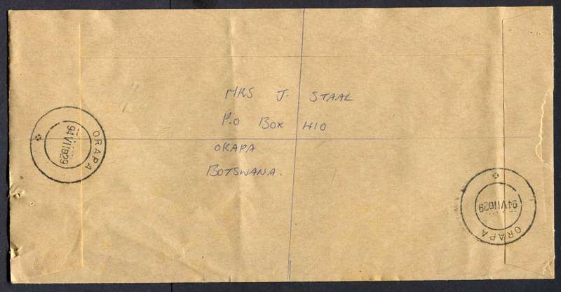 Botswana - "Maxi" Size Registered Cover