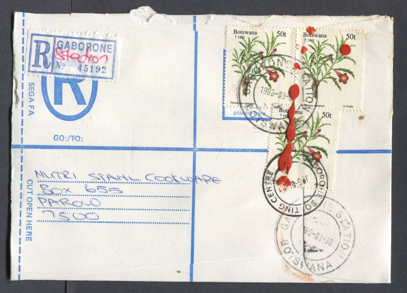 Botswana - Small Registered  Cover