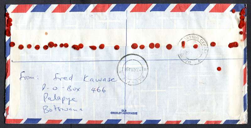 Botswana - "Maxi" Size Registered Cover