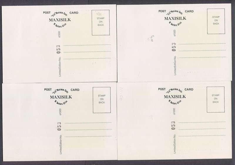 Bophuthatswana - Set of 4 Silk Maxi Cards - 1984
