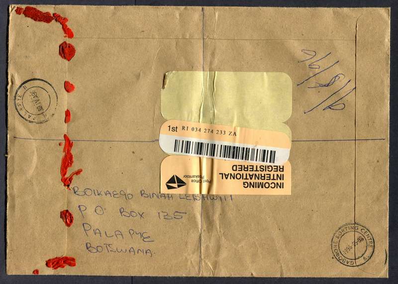 Botswana - B5 Size Registered Cover