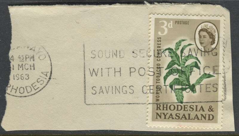 Rhodesia and Nyasaland - Used On Piece