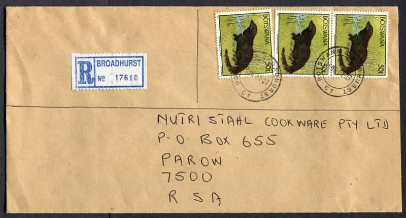 Botswana - "Maxi" Size Registered Cover