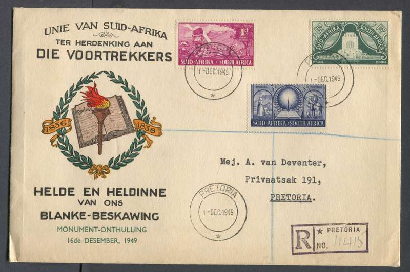 Union of SA - FDC - 1949