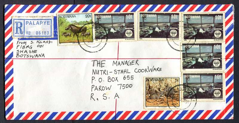 Botswana - "Maxi" Size Registered Cover