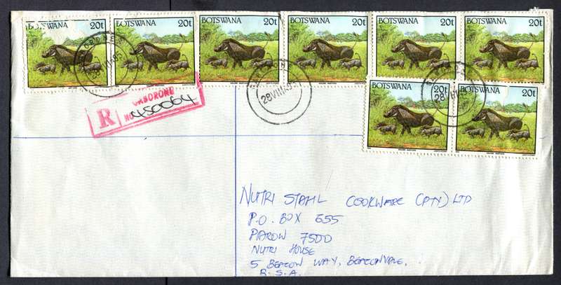 Botswana - "Maxi" Size Registered Cover