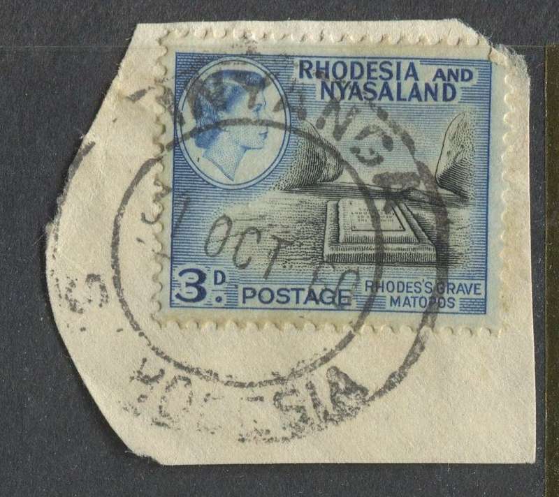 Rhodesia and Nyasaland - Used On Piece