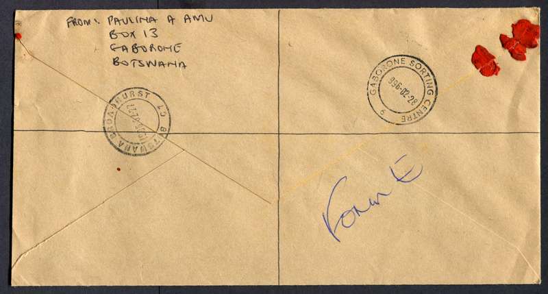 Botswana - "Maxi" Size Registered Cover