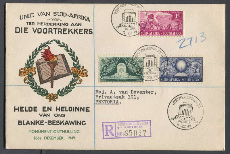 Union of SA - FDC - 1949