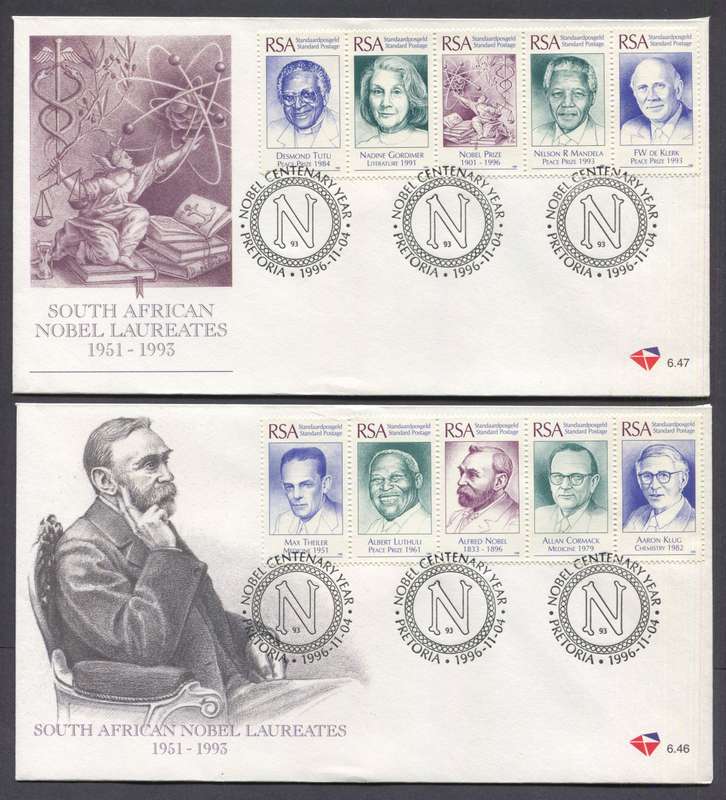 RSA - Set of 2 FDC's - No 6.46 and 6.47 - 1996