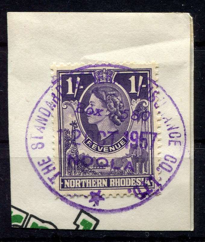 Northern Rhodesia - Revenue - Used on Piece