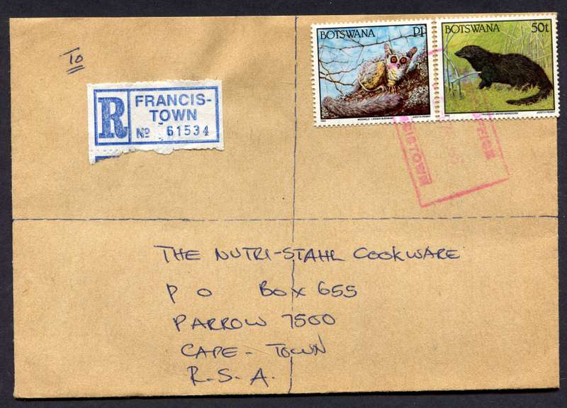Botswana - Small Size Registered Cover