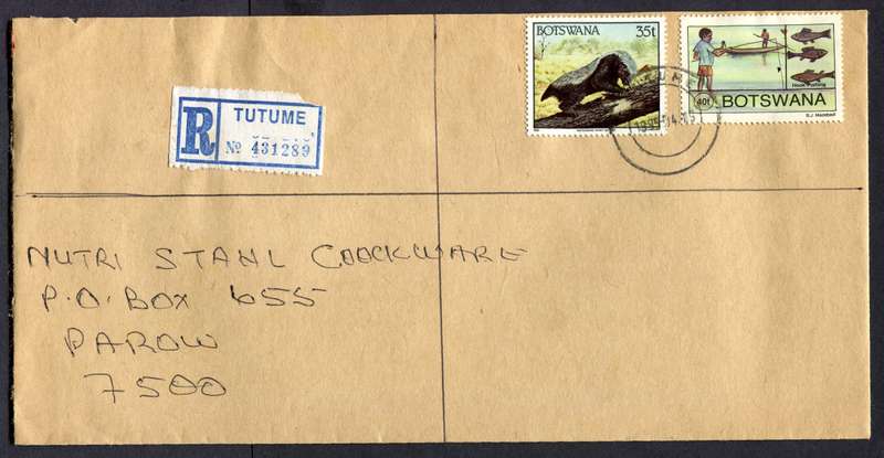 Botswana - "Maxi" Size Registered Cover