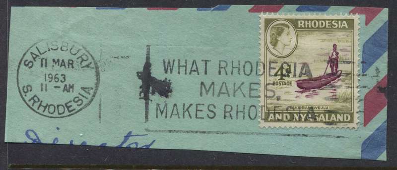 Rhodesia and Nyasaland - Used On Piece